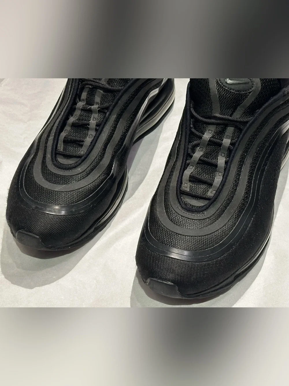 NIKE AIRMAX 97 MENS 14 TRIPLE BLACK ULTRA 17 ALL BLACK ON BLACK 918356-002